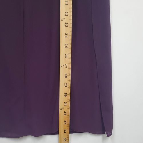 American Living Ralph Lauren Dress Eggplant Stretch Size 6 - Picture 9 of 10