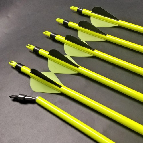 6/12pcs 30" Archery Carbon Arrows SP500 Tips Target Compound Recurve Bow Hunting - Picture 2 of 12