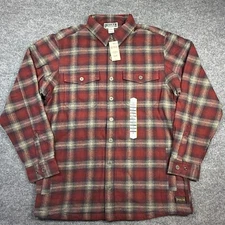 Duluth Trading Co Men's Flapjack Fleece-lined Relaxed Fit Shirt Jac Mens L Tall