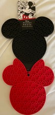 DISNEY MICKEY MINNIE Silicone Trivets Kitchen Hot Plate Mats- NWT Mickey Cute 