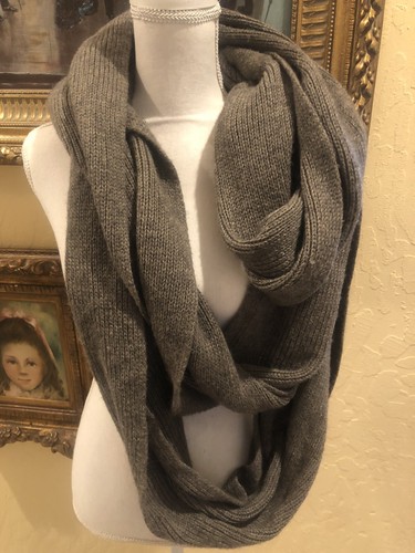 Soyer Womens Grey Alpaca Fine Silk Knit Sweater Cape And Scarf Two Piece Gray - Afbeelding 6 van 14