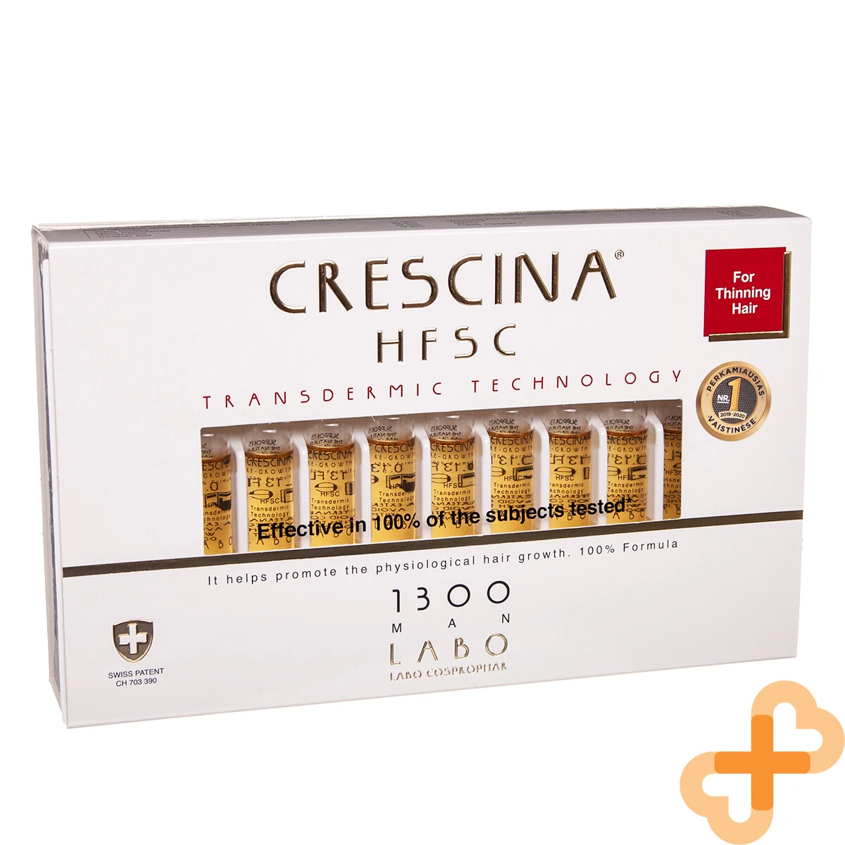 Crescina HFSC Transdermic 1300 Man Hair Growth Thinned Scalp Treatment 20x3,5ml