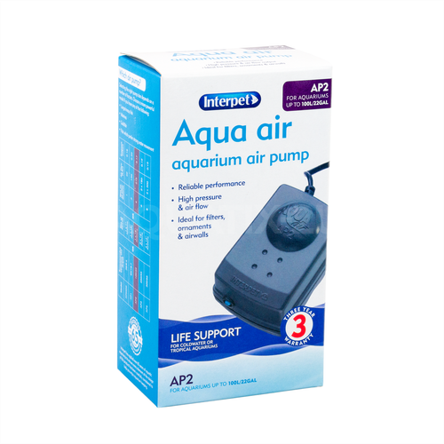 INTERPET AIR PUMP AP2 AQUARIUM FISH TANK AQUA TROPICAL COLD WATER