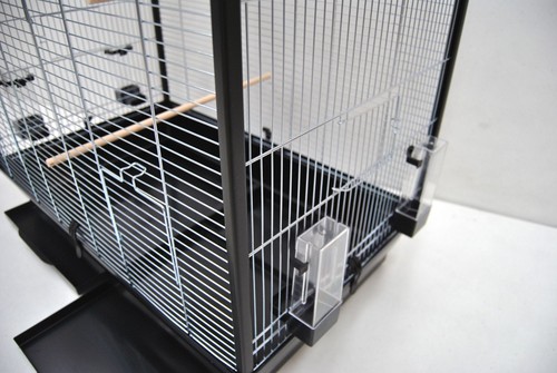 Grand Cage À Oiseaux Pour Perruches Canaris Et Gros Perruches Avec Perchoir - Picture 4 of 7