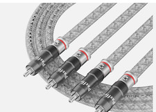 Pair X454 Pure Solid Silver RCA to RCA Cable HiFi Audio Cable Interconnect Line