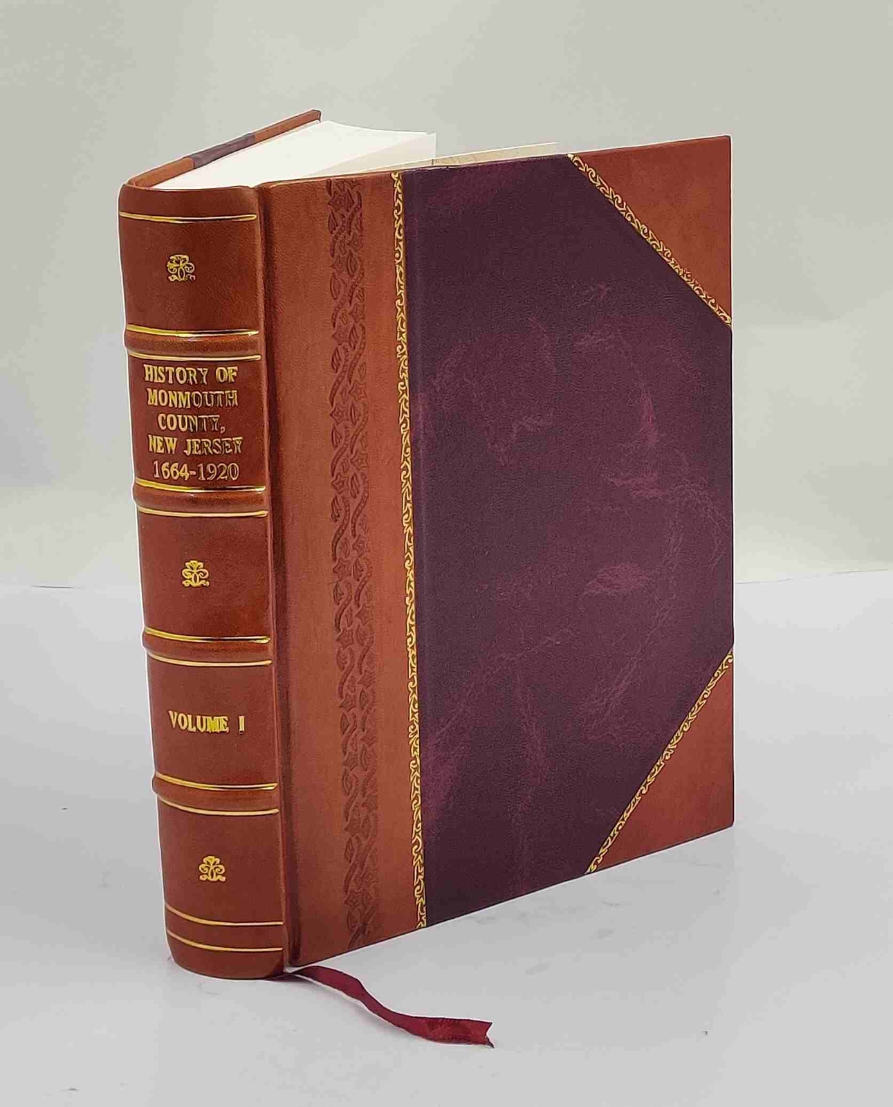 History of Monmouth County, New Jersy, 1664-1920. Volume v.1 1922 Leather Bound