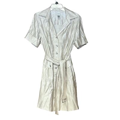 belted short dress with pockets Short Dress with Belt And Faux Pockets (Women)
