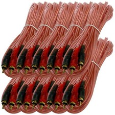Bulk Lot of 10 PCS 20ft Spiral-Shield Interconnect RCA Audio Cables Male to Male