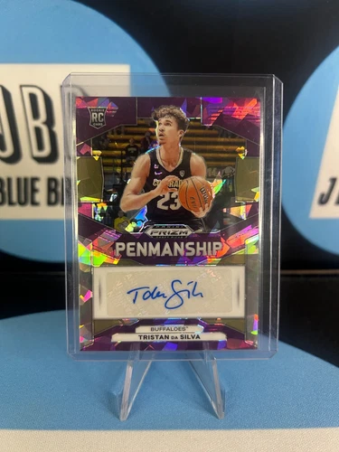 2024 Prizm Draft Tristan Da Silva Purple Ice Penmanship Autograph /99