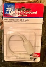 6" Mini DIN6 MDIN6 PS/2 Male to DIN5 AT Female Keyboard Adapter Converter PC Mac