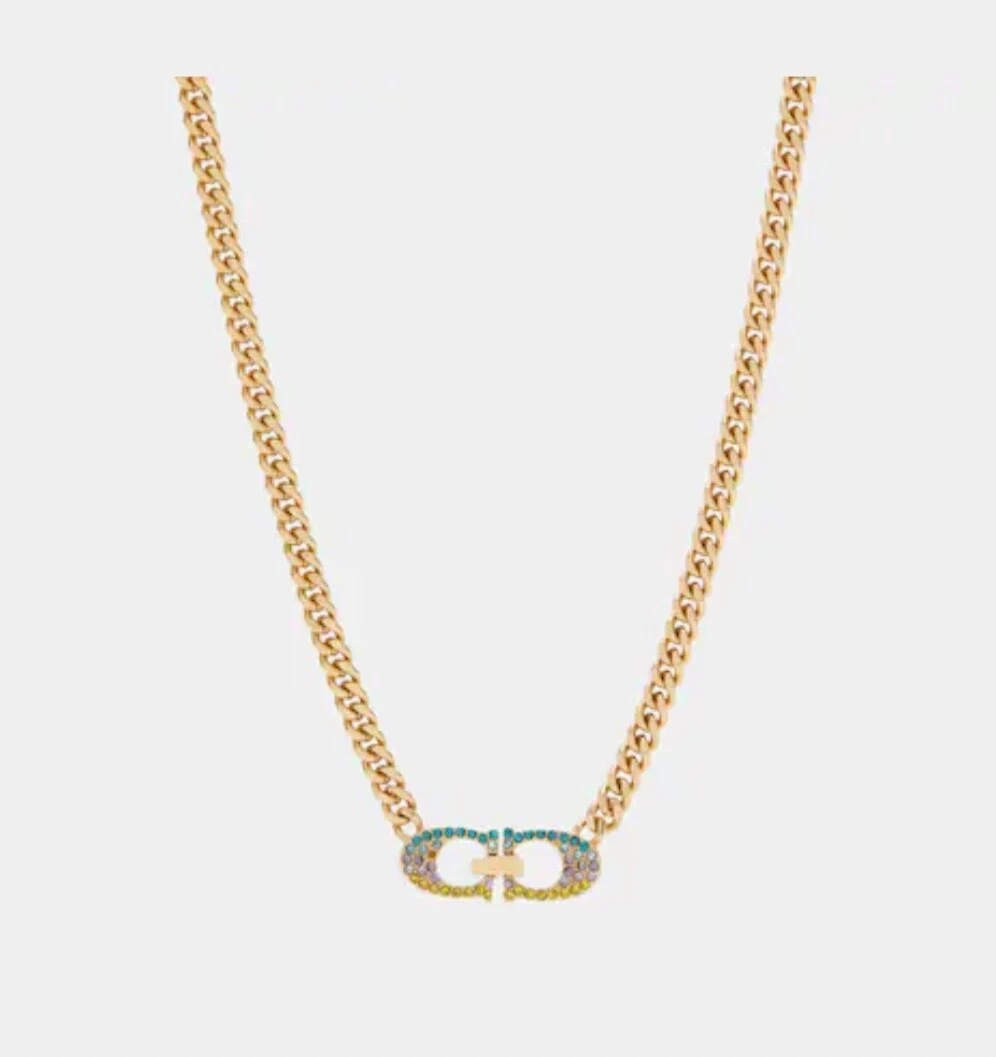 Collana Catena Esplosione Colore Firmata Coach Autentica Nuova