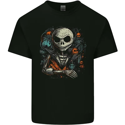 T-Shirt En Coton Pour Homme Jack Skellington Halloween Démon Maléfique - Photo 1/2