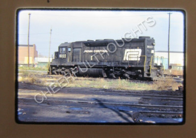 Original '77 Ektachrome Slide PC Penn Central 6022 SD35 Engine House ...