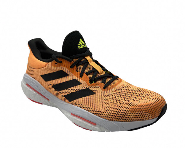 Size 9.5 Adidas Solarglide 5 FLASH ORANGE TURBO GX5470 Men display picture 2