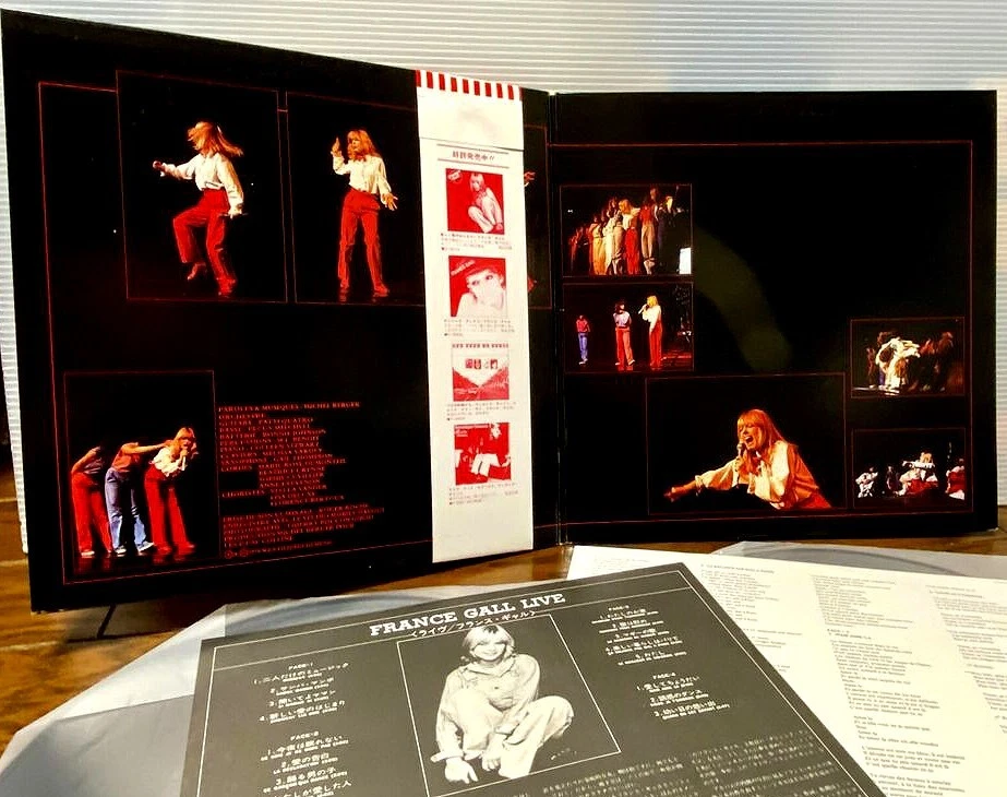 FRANCE GALL "Live!" rare 1978 Japan ONLY 2LP w/Obi/lyrics French Female Chanson - Image 2 of 3