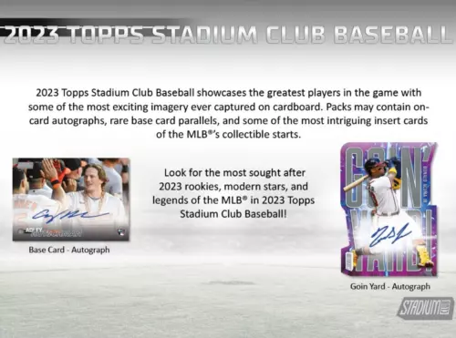 2023 Topps Stadium Club Baseball Card Compact Box PRE-ORDER  1 auto per box