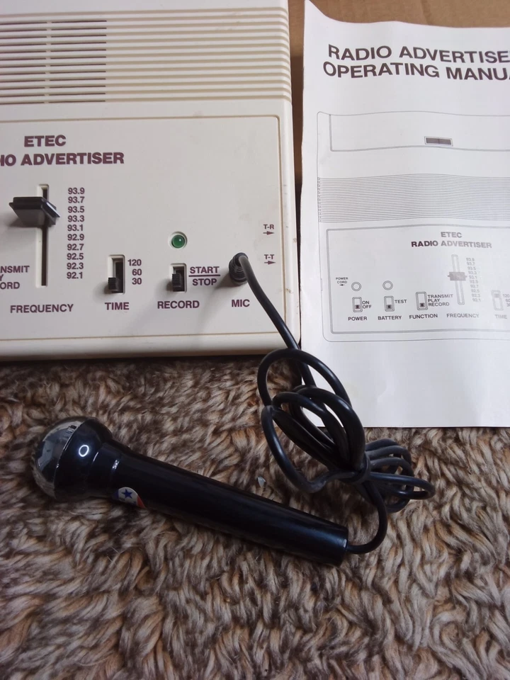 Estación de radio de baja potencia anunciante ETEC de colección #FMRA1 en caja HECHA EN EE. UU. Foto 3 de 4