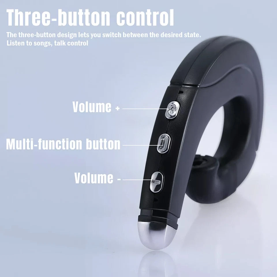 NEW!Bone Conduction Headphones Bluetooth Wireless Ear Hook Outdoor Sport Headset - Image 4 of 4
