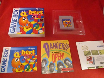 Qbert (Nintendo Game Boy, 1992) COMPLETE Box manual game WORKS! Q