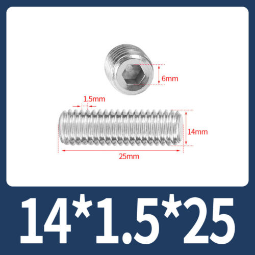 Flat Point Grub Screws Stainless Steel Fine Thread Pitch Allen Set Screw M6-M16 - Picture 72 of 85