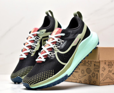 Nike React Pegasus Trail 4 Mens Trail Running Shoe Black Alligator Mint 11 12 14