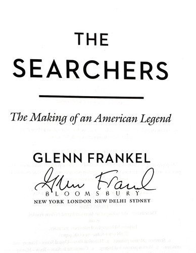 Glenn Frankel / The Searchers: The Making of an American Legend / Signed ARC - Picture 2 of 2