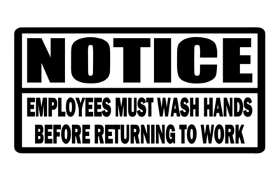 #ad #ad NOTICE EMPLOYEES MUST WASH HANDS VINYL DECAL STICKER RESTAURANT FOOD SERVICE $3.49