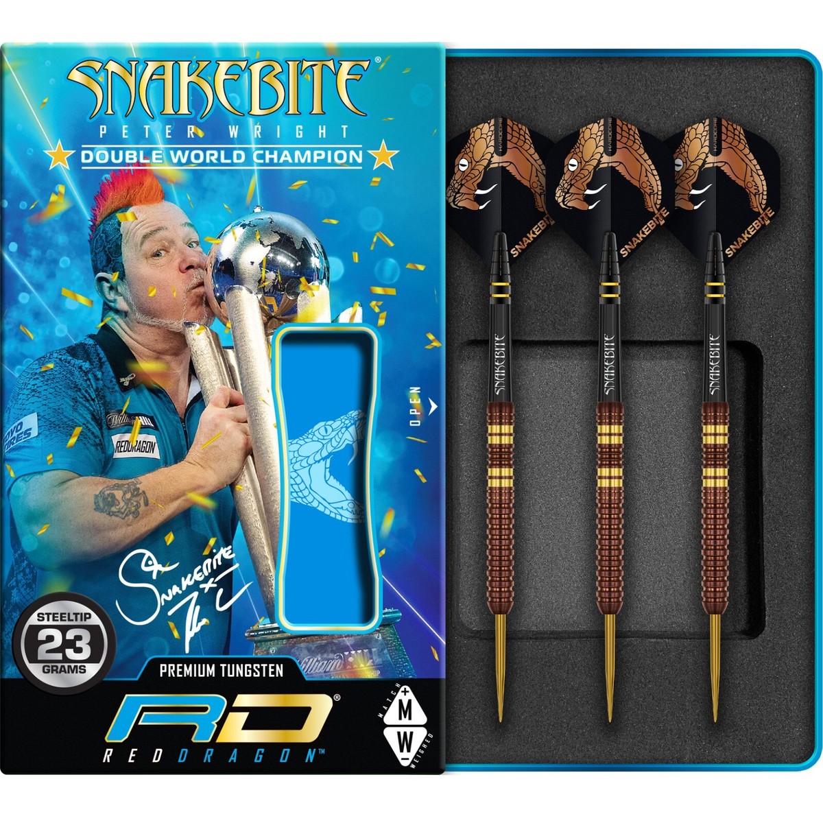 【新品未使用】ハード　Peter Wright Copper Fusion Red Dragon Peter Wright Copper Fusion 90% Soft Tip Darts