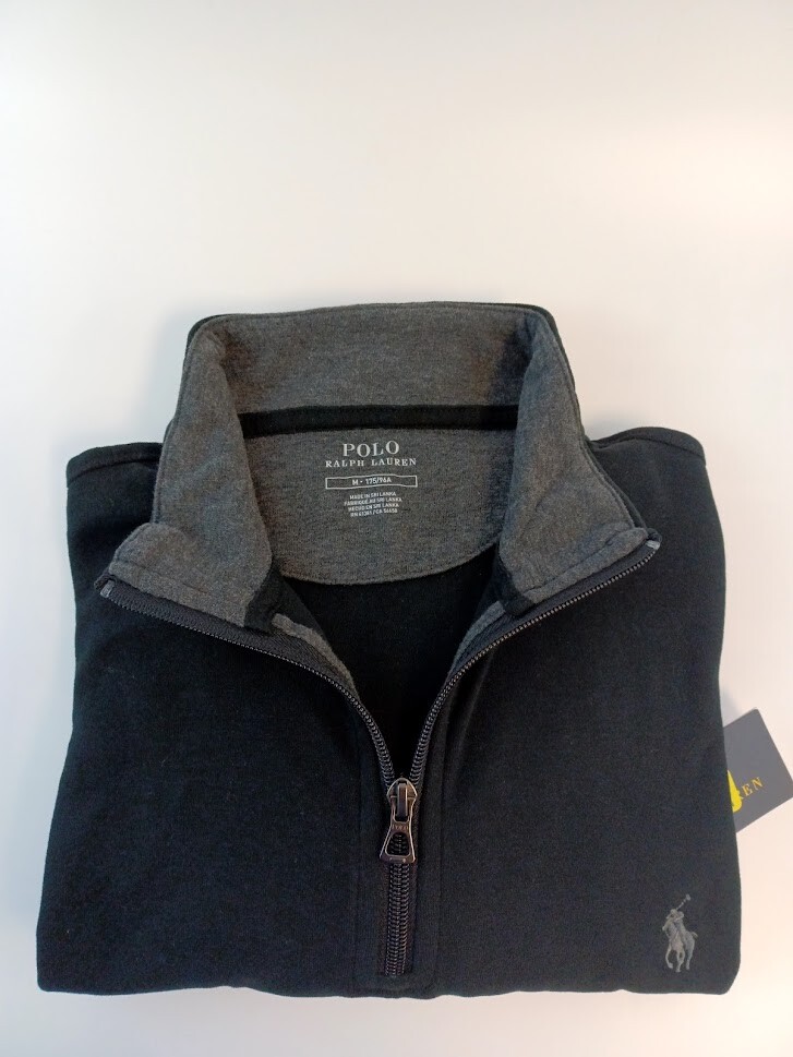 NUOVO Uomo Polo Ralph Lauren Pullover Felpa Mezza Zip Pony Classics 0019