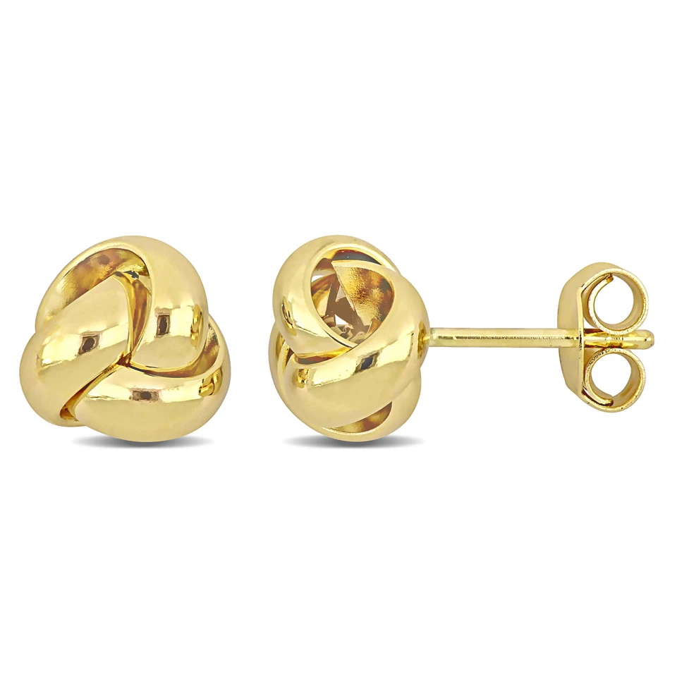 Amour 14K Yellow Gold Love Knot Stud Earrings