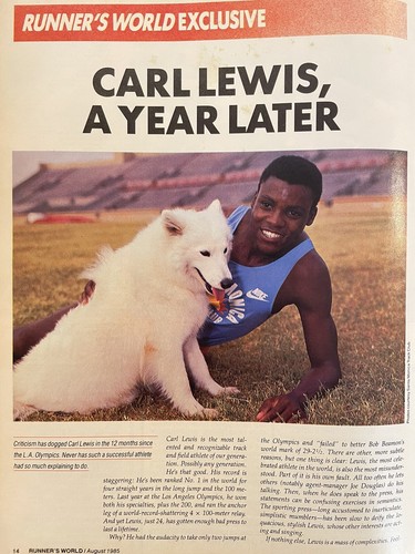 1985 Runner’s World August Carl Lewis, Ed Eyestone - Picture 2 of 23