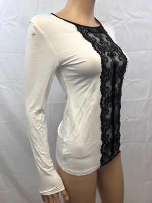 Top Manches Longues Anabel Arto Femme Taille L Blanc - Viscose/élasthanne, Neuf Avec étiquettes