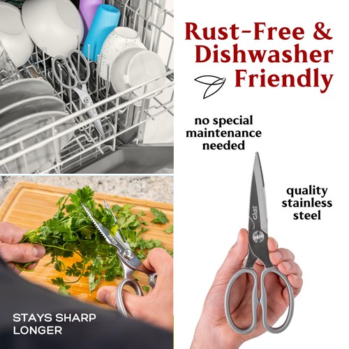 Premium Kitchen Scissors by – Lifetime Replacement Warranty* - Heavy Duty Kit... - Picture 4 of 8