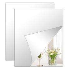 Acrylic Mirror Sheets 14'' x 12'' x 2Pcs Frameless Adhesive Mirror Tiles for ...