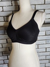 Warners Women's Medium Black Wireless Lightly Lined Bra Easy Does It RM3911A