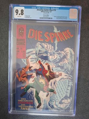The Spider No. 75 CGC 9.8 German Williams 1977 Spider-Man High Grade