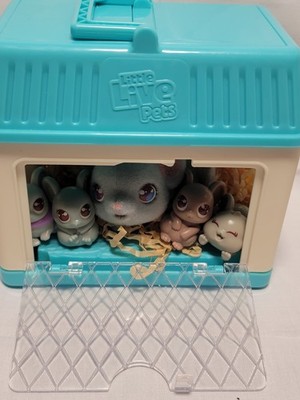 Little Live Pet Mouse Cage With 4 Baby Mice- READ