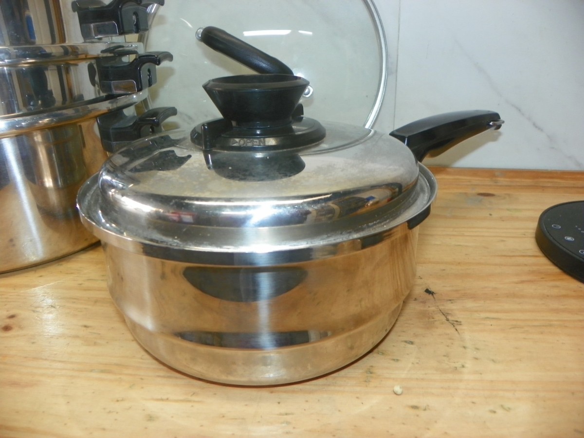 ROYAL QUEEN MULTI-CORE 5-PLY COOKWARE SET 6 PC DOME LID READ