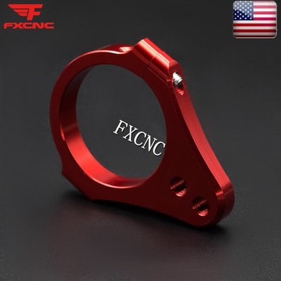 50mm Red 1x CNC Steering Damper Fork Frame Mount Clamp Bracket 8x1.25mm Aluminum