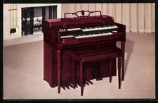 The New Wurlitzer Spinette Organ, Orgel, Ansichtskarte 1957