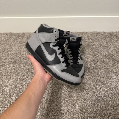 Nike Dunk High Black and Grey Leather Sneakers