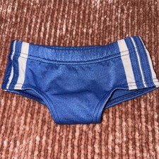 Vintage 70s Carter's Euro Swim Shorts Brief Trunks 12 months Baby Boy Blue Nylon