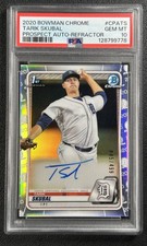 TARIK SKUBAL PSA 10 2020 BOWMAN CHROME #CPA-TS PROSPECT REFRACTOR AUTO 45/499