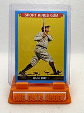 Sport Kings Volume 4 Babe Ruth Base Yellow Background Blue Border Card