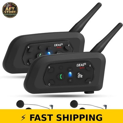 EJEAS V6 Pro Motorcycle Bluetooth Headset - 2 Pack