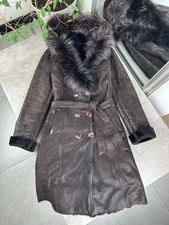 Vintage Sheepskin Coat Women`s Size Xs