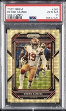 2022 PANINI PRIZM GOLD VINYL #265 DEEBO SAMUEL 3/5 PSA 10