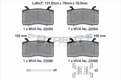 PAGID Racing Bremsbelagsatz Scheibenbremse STREET+ T8284SP2001 für ALFA GIULIA