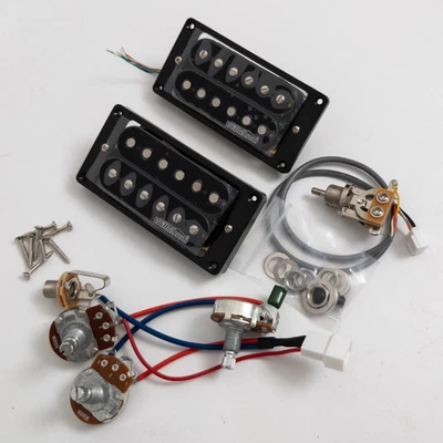 ALLJITA Wilkinson Humbucker Pickups for Gibson LP Guitar – 4C with 2V1T Full Harness Kit