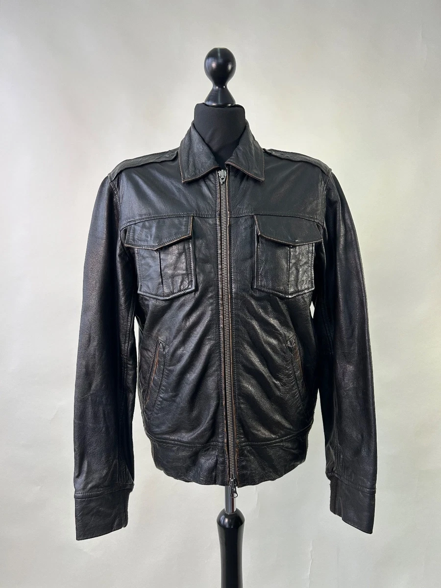 Armani Jeans Coats, Jackets & Vests Leather Outer Shell for Men